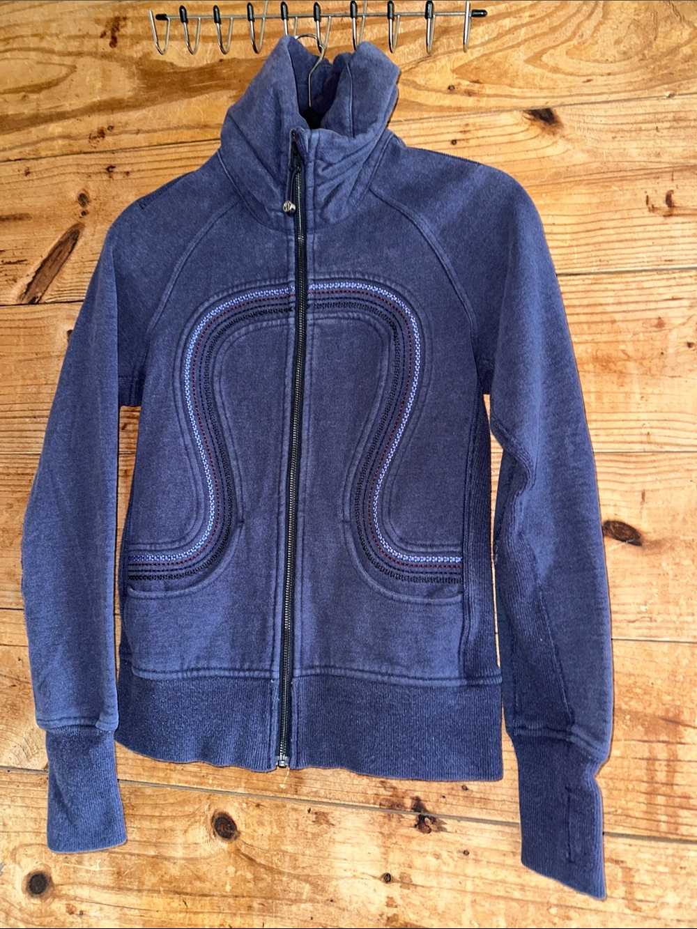Lululemon Cuddle Up Fleece Zip Athletic Jacket Turtleneck Thumbholes B